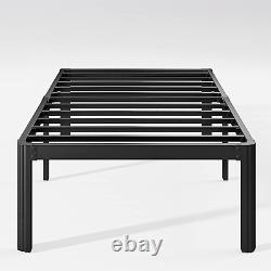 14In Heavy Duty Twin Bed Frame No Box Spring Needed, Metal Platform Bed Frame T