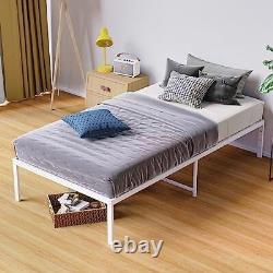 14 Inch Twin Bed Frame with Storage Heavy Duty Tall Metal Platform Bed Frame
