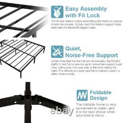14in Queen/Full/Twin Metal Bed Frame Platform Heavy Duty No Box Spring