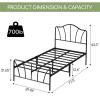 Bed Frame withHead/Footboard Twin Full Queen Size Heavy Duty Metal Platform 700lbs