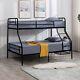 Cuoote Heavy Duty Bunk Bed, Metal Twin Bunk Beds for Kids withLadder and Guardrail