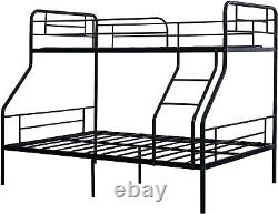 Cuoote Heavy Duty Bunk Bed, Metal Twin Bunk Beds for Kids withLadder and Guardrail