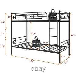 DreamBuck Bunk Bed Twin over Twin Metal Twin Bunk Beds Heavy Duty Bunk Bed for A