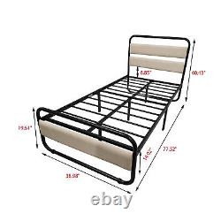 Full/Queen/king Bed with Headboard/Footboard, Metal Platform, Heavy Duty Frame