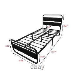Full/Queen/king Bed with Headboard/Footboard, Metal Platform, Heavy Duty Frame