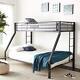 Heavy Duty Bunk Beds Twin XL Over Queen Size Metal Bed Frames for Bedroom