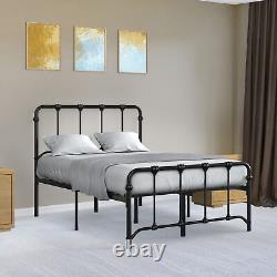 Heavy Duty Iron Bed Frame Only Twin/Full/Queen Size Black Bed Frame 600LB Limits