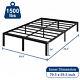 Heavy Duty King/Full/Queen/Twin Metal Bed Frame withHeadboard Foundation 14inch