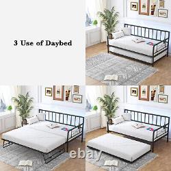 Heavy Duty Metal Bed Frames Twin Over Twin Bunk Bed Sofa Bed Mattress Foundation
