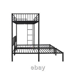Heavy Duty Metal Triple Bunk Bed Twin Size Platform Bed Frames Bedroom Furniture