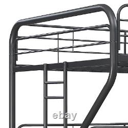 Heavy Duty Metal Triple Bunk Beds FULL/Twin/FULL Size Platform Bed Frames