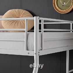 Heavy Duty Twin Over Full Bunk Bed Frame With Trundle Bed Mattress Foundation