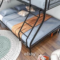 Heavy Duty Twin-Over-Full Metal Bunk Bed, Easy Assembly with Enhanced