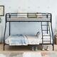 Heavy Duty Twin-Over-Full Metal Bunk Bed with Enhanced Upper-Level 344321