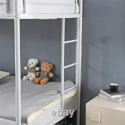 Heavy Duty Twin Over Twin Metal Bunk Beds Frame with Ladder and Twin Trundle Bed