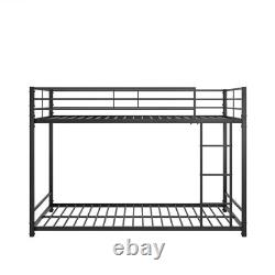 Heavy Duty Twin Over Twin Size Metal Bunk Bed withSafety Guard Rails For Bedroom