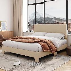 Heavy Duty Twin Queen Full King Size Platform Bed Frame with Headboard