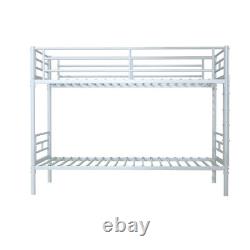 Heavy Duty Twin over Twin Metal Bunk Bed with Removable Ladder, Easy to assemble