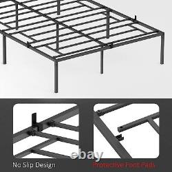 King Queen Full Twin Size Metal Platform Bed Frame Heavy Duty Mattress Foundatio