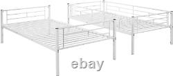 Metal Bunk Beds Twin over Twin Heavy-Duty Convertible Bunk Bed Frame Divided int