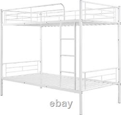 Metal Bunk Beds Twin over Twin Heavy-Duty Convertible Bunk Bed Frame Divided int