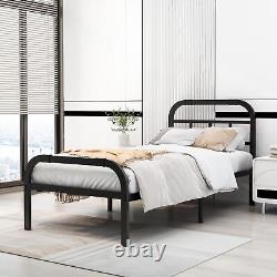 Metal Platform Heavy Duty Twin XL Size Bed Frame with Headboard and Footboard