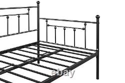 Metal Twin Daybed with Trundle, Heavy-Duty, Noise-Reduced, Flexible Space Use