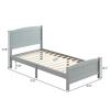 New Heavy Duty Twin/Queen Size Wooden Bed Frame with Wooden Slat and Headboard