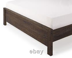 Solid Wood Twin Bed Frame With Headboard, Heavy Duty Twin Size Bed Frames