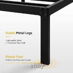 TATAGO Twin XL Bed Frame Metal Platform 18 Inch Heavy Duty No Box Spring Needed