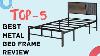 Top 5 Best Metal Bed Frame Review Alecono Heavy Duty Twin Metal Bed Frame With Wood Headboard