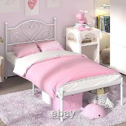 Twin Bed Frames with Headboard Heavy Duty Metal Platform Bed Under Bed Storage