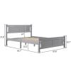 Twin Full Queen Size Bed Frame Headboard Heavy Duty Bedroom Furniture Grey