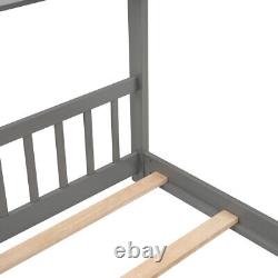 Twin/Full Size Wood House Bed Platform Bed Frames Heavy Duty Mattress Foundation