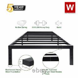 Twin Heavy Duty Steel Bed Frame Modern Twin Platform Bed Height 14