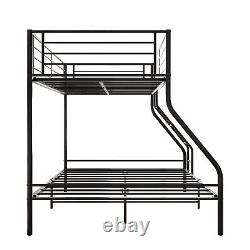 Twin-Over-Full Metal Bunk Bed, Heavy Duty Bunk Bed Frame with Enhanced Guardrail