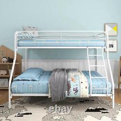 Twin-Over-Full Metal Bunk Bed, Heavy Duty, Easy Assembly, Enhanced Guardrail