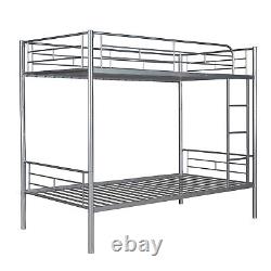 Twin Over Twin Bunk Bed Heavy Duty Metal Bed Frame with Ladder Sturdy Frame