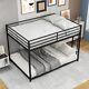 Twin Over Twin full Metal Bunk Bed Heavy Duty Ladder Triple Bed with Trundle bed