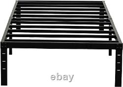 Twin Size Bed Frame, 3500Lbs Heavy Duty Metal Platform with Steel Slats Support