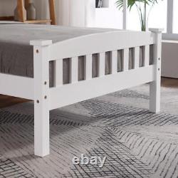 Twin Size Bed Frame Wooden Bedroom Furniture with Headboard Footboard Heavy Duty