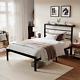 Twin Size Bed Frame with Headboard Shelf, Heavy Duty Platform Bed Frame with Str