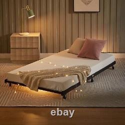 Twin Size Daybed Frame Bed with Trundle Sofa Bed Heavy Duty Metal Slats Platform