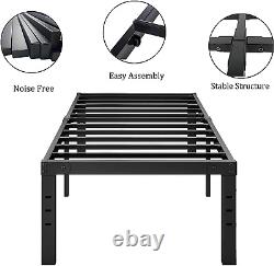Twin Size Metal Bed Frame 14 Inch High 3000Lbs Heavy Duty Twin Platform No Box S