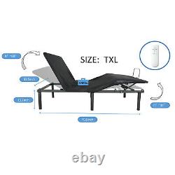 Twin XL Adjustable Bed Base Bed Frame Heavy Duty Bed Frame Adjust Motorized Head