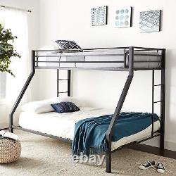 Twin XL Over Queen Size Bunk Bed Heavy Duty Bed Frames Bedroom Furniture Black