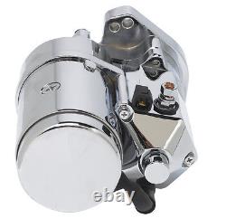 Ultima Chrome 2.4kw Top Post Heavy Duty Starter for Harley Big Twin 1989-2006