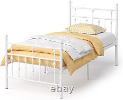 Weehom Twin Size Bed Frame with Headboard Strong Slats Support Heavy Duty Twin