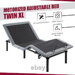 XL Twin Size Adjustable Bed Base Motorized Head&Foot Incline 800lb. Heavy Duty
